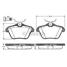 0 986 TB2 276 BOSCH Комплект тормозных колодок, дисковый тормоз
