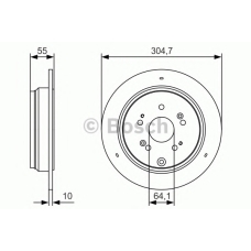 0 986 479 T85 BOSCH Тормозной диск