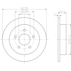 8DD 355 106-961 HELLA Тормозной диск
