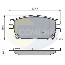 CBP01139 COMLINE Комплект тормозных колодок, дисковый тормоз