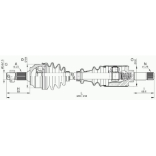 DRS6161.00 OPEN PARTS Приводной вал