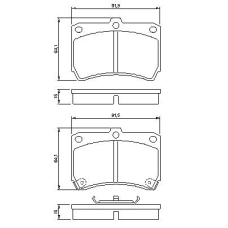 0 986 460 390 BOSCH Комплект тормозных колодок, дисковый тормоз