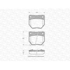 363702160505 MAGNETI MARELLI Комплект тормозных колодок, дисковый тормоз