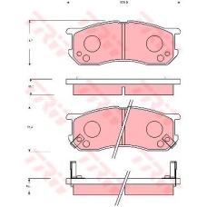 GDB7024 TRW Комплект тормозных колодок, дисковый тормоз