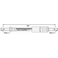 FBH6134 FIRST LINE Тормозной шланг
