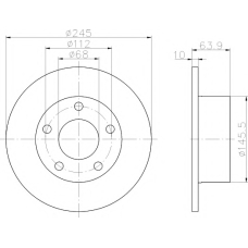 8DD 355 102-791 HELLA PAGID Тормозной диск
