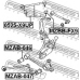 0525-X9UP FEBEST Рычаг независимой подвески колеса, подвеска колеса