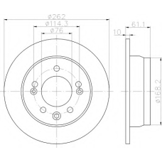 8DD 355 114-031 HELLA Тормозной диск