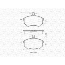 363702160196 MAGNETI MARELLI Комплект тормозных колодок, дисковый тормоз