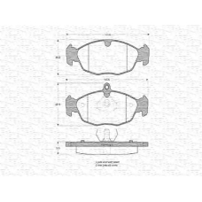 363702160317 MAGNETI MARELLI Комплект тормозных колодок, дисковый тормоз