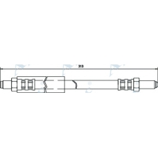 HOS3154 APEC Тормозной шланг