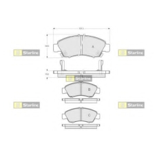 BD S151 STARLINE Комплект тормозных колодок, дисковый тормоз
