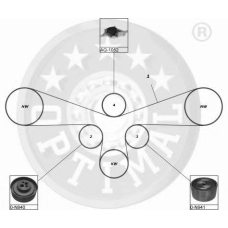 SK-1343 OPTIMAL Комплект ремня грм