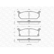 363702160823 MAGNETI MARELLI Комплект тормозных колодок, дисковый тормоз
