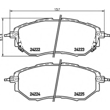 8DB 355 012-031 HELLA Комплект тормозных колодок, дисковый тормоз