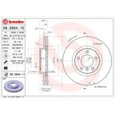 09.5934.11 BREMBO Тормозной диск