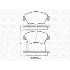 363702160614 MAGNETI MARELLI Комплект тормозных колодок, дисковый тормоз