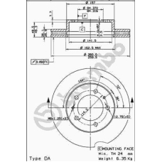 09.5932.10 BREMBO Тормозной диск