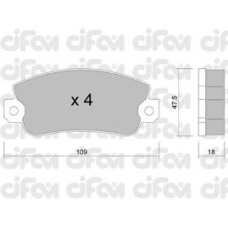822-033-0 CIFAM Комплект тормозных колодок, дисковый тормоз