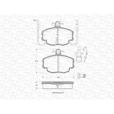 363702160158 MAGNETI MARELLI Комплект тормозных колодок, дисковый тормоз