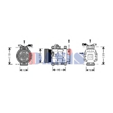 851021N AKS DASIS Компрессор, кондиционер