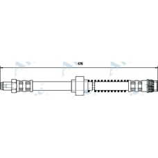 HOS3084 APEC Тормозной шланг