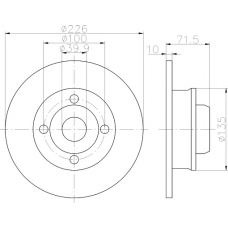 8DD 355 113-462 HELLA PAGID Тормозной диск