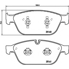 8DB 355 016-021 HELLA Комплект тормозных колодок, дисковый тормоз