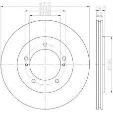 8DD 355 114-901 HELLA Тормозной диск