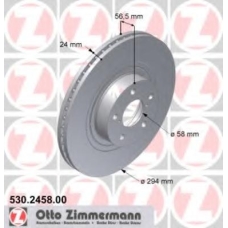 530.2458.00 ZIMMERMANN Тормозной диск