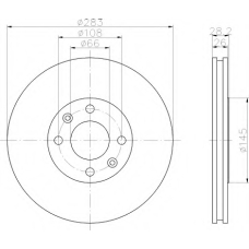 8DD 355 105-051 HELLA Тормозной диск