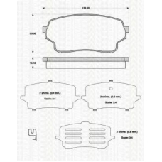 8110 69016 TRISCAN Комплект тормозных колодок, дисковый тормоз