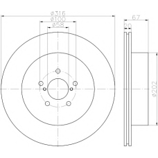 MDC1880 MINTEX Тормозной диск