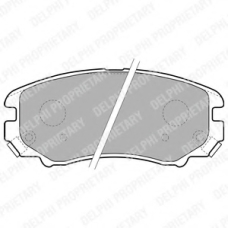 LP1902 DELPHI Комплект тормозных колодок, дисковый тормоз
