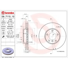 09.7115.10 BREMBO Тормозной диск