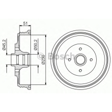 0 986 477 178 BOSCH Тормозной барабан