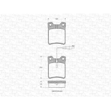 363702160395 MAGNETI MARELLI Комплект тормозных колодок, дисковый тормоз