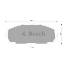 0 986 505 666 BOSCH Комплект тормозных колодок, дисковый тормоз