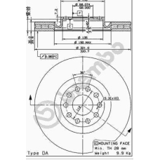 09.8689.11 BREMBO Тормозной диск