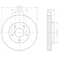 8DD 355 106-011 HELLA Тормозной диск