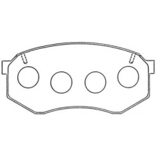 ASN-260 AISIN Комплект тормозных колодок, дисковый тормоз