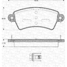 363702161105 MAGNETI MARELLI Комплект тормозных колодок, дисковый тормоз