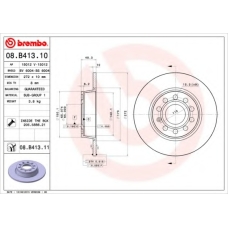 08.B413.11 BREMBO Тормозной диск