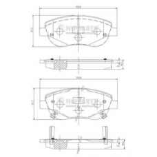 N3602135 NIPPARTS Комплект тормозных колодок, дисковый тормоз