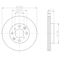 8DD 355 104-941 HELLA Тормозной диск