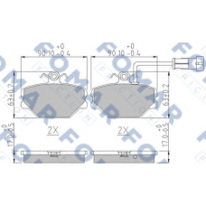 FO 448281 FOMAR ROULUNDS Комплект тормозных колодок, дисковый тормоз
