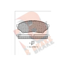 RB1443 R BRAKE Комплект тормозных колодок, дисковый тормоз