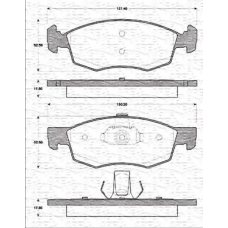 363702161186 MAGNETI MARELLI Комплект тормозных колодок, дисковый тормоз
