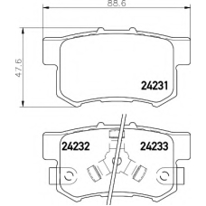 8DB 355 012-061 HELLA Комплект тормозных колодок, дисковый тормоз