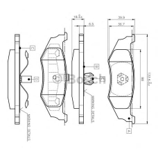 0 986 TB2 708 BOSCH Комплект тормозных колодок, дисковый тормоз